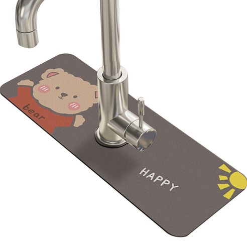 베어 워터가드 개수대매트 원형홀 5cm, 01 해피, 1개