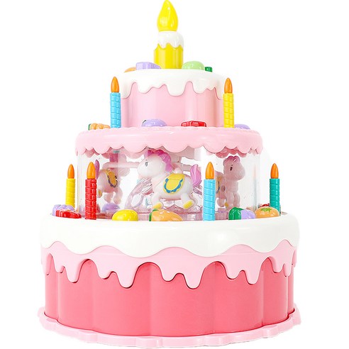 해피플레이 멜로디 회전목마 케이크 생일 촛불끄기 장난감 풍부한 기능과 안전성을 겸비한 인기 상품