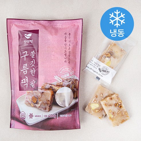 창억 쫄깃한 팥구름떡 (냉동), 3개, 400g