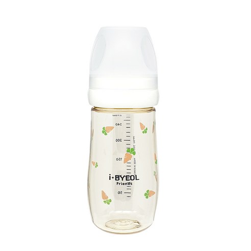 아이별프렌즈 PPSU 아기 캐럿 젖병 270ml, 노꼭지, 화이트, 1개