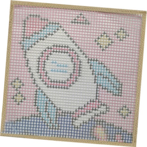 알로데 다용도 러그 발매트 DIY 스킬 자수 세트 30 x 30 cm, DS89, 1세트