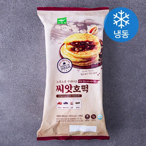 사옹원 씨앗호떡 (냉동), 400g, 5개