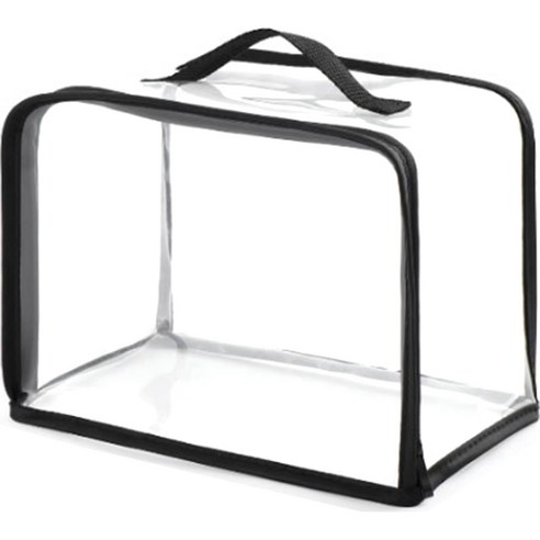 메이크마인 가방 보호 PVC 투명 방수 수납 가방 블랙 S 23 x 14 x 16 cm