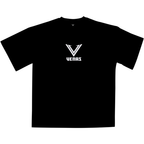 싸파 베나스 루즈핏 프론트포인트 반팔 티셔츠, BLACK
