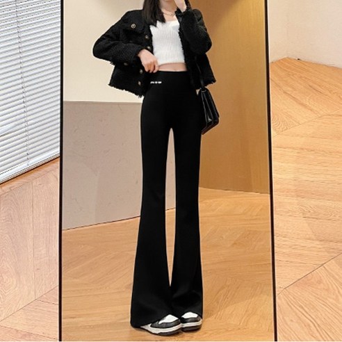 리앤베르 여성용 부츠컷 데일리 요가 필라테스 운동 레깅스 팬츠