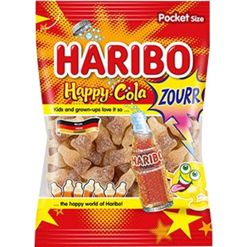 하리보 해피콜라 사우어 젤리, 200g, 1개