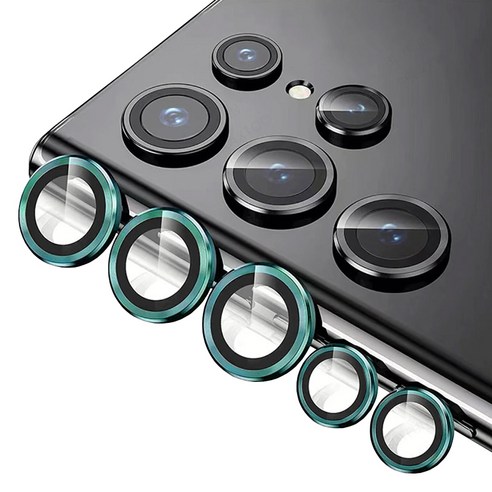 Dr 개별 렌즈형 휴대폰 카메라 렌즈 강화유리 보호필름 라이트그린, 1개