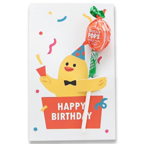 생일 병아리 캔디 데코 포장택, 혼합색상, 100개