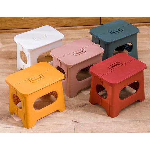 다용도 휴대용 플라스틱 접이식 의자 대형 레드