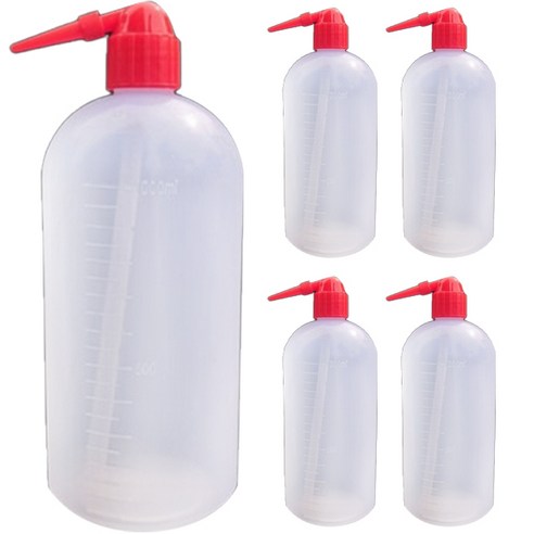 잘츠 기울여서 쓰는 뾰족 캡 눈금 액상 공병, 1L, 5개