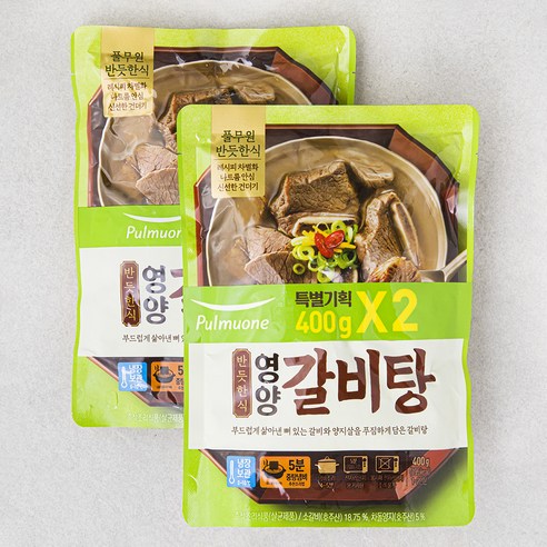 풀무원 반듯한식 영양갈비탕, 400g, 2개