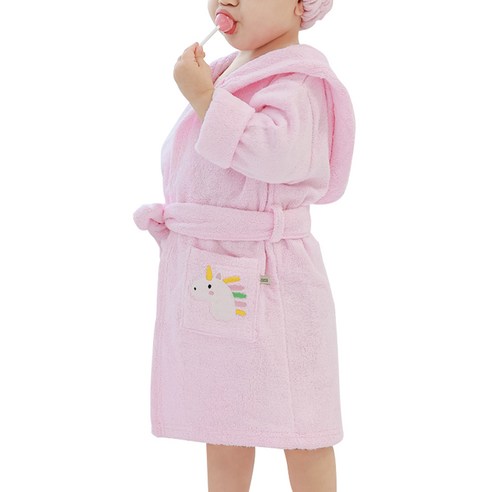 맘스네이처 밤부 아기 목욕 비치가운 M 2~5세, 핑크 유니콘, 1개