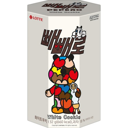 빼빼로 화이트쿠키 일러스트, 132g, 1개