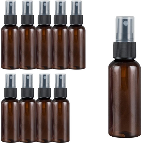 소분용 스프레이 미스트 리필 공용기 50ml, 갈색병, 10개