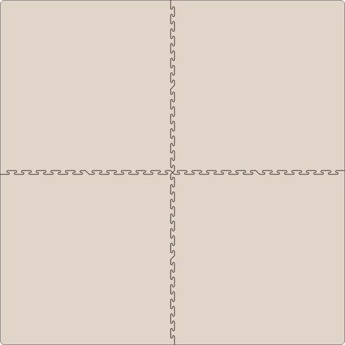 맘편한 매트 슈퍼 100 x 100 x 4 cm, 샌드 베이지, 4개