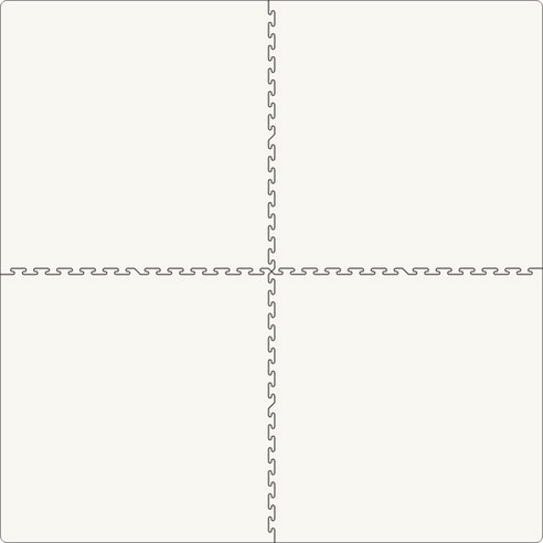 맘편한 매트 슈퍼 100 x 100 x 4 cm, 시쉘 화이트, 4개