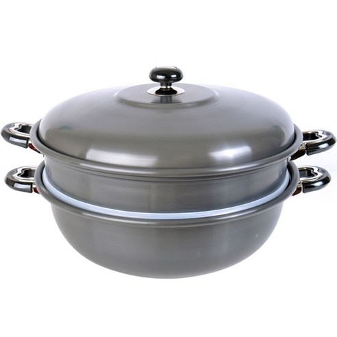 유진토스코 다용도 경질 코팅 2단 찜솥 세트 42cm, 지름 420mm x 1번높이 110mm x 2번높이 142mm, 1세트