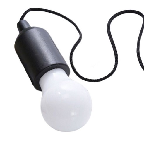당기는 LED 줄전구 인테리어 무드등, 블랙