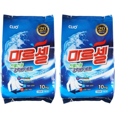 크리오 마르셀 찬물전용 강력 세탁 세제, 10kg, 2개