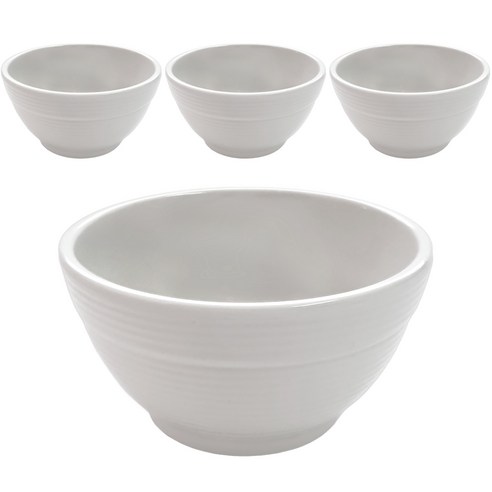 국산 로야 멜라민 공기 12cm, 크림, 4개