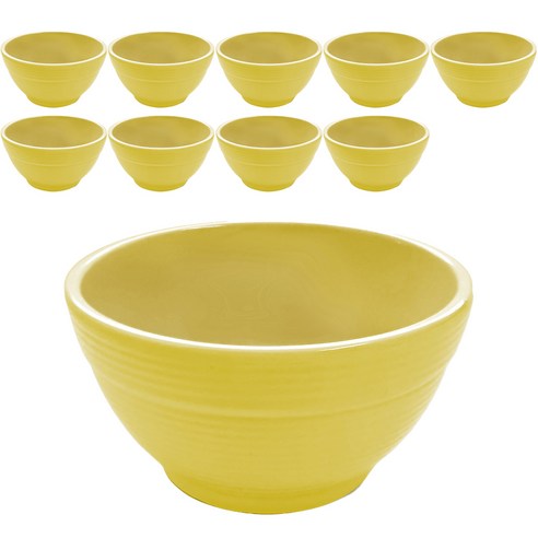 국산 로야 멜라민 공기 12cm, 연노랑, 10개