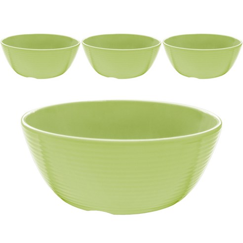 국산 로야 멜라민 특대접 13.6cm, 연그린, 4개