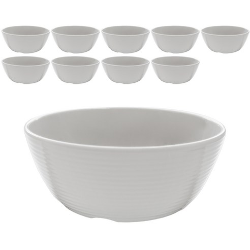 국산 로야 멜라민 특대접 13.6cm, 크림, 10개