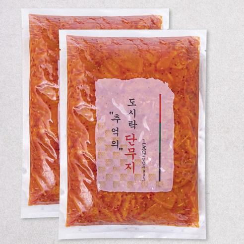 추억의 도시락 단무지, 1kg, 2개