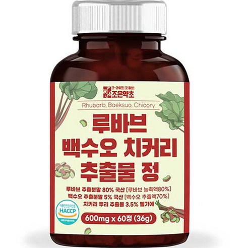 조은약초 루바브 백수오 치커리 추출물 정 36g, 1개