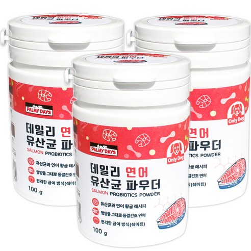 파미데이즈 강아지 데일리 유산균 파우더 100g, 연어, 3개