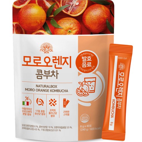 내추럴박스 모로오렌지 콤부차, 6g, 40개입, 1개 콤부차 효능