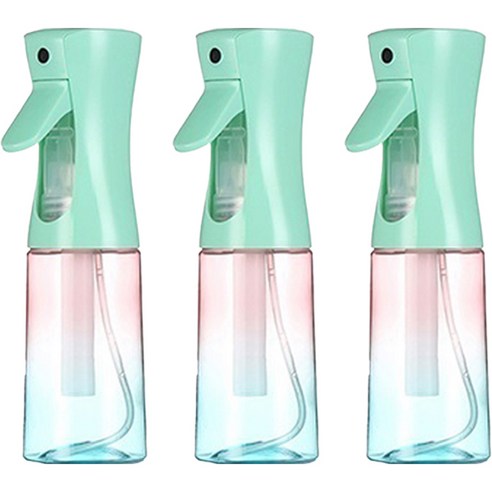 레인보우 미용 스프레이 물 분무기 300ml, 3개, 그린