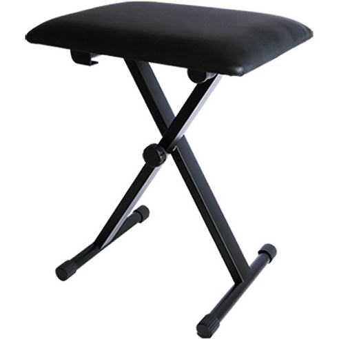 토이게이트 4단높이조절 다용도 휴대용 접이식 악기 의자, 블랙