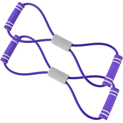 클레어라 요가 필라테스 8자형 튜빙밴드 2p, 퍼플