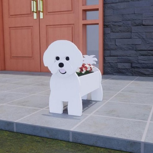 루이젤 정원꾸미기 동물 거치대, 비숑