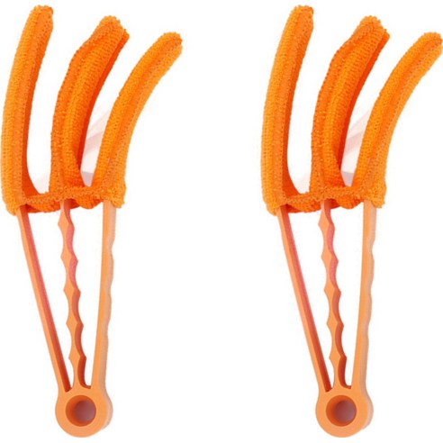 시즈닛 멀티 에어컨 틈새 브러쉬 스틱 + 패드 세트, 오렌지, 2세트