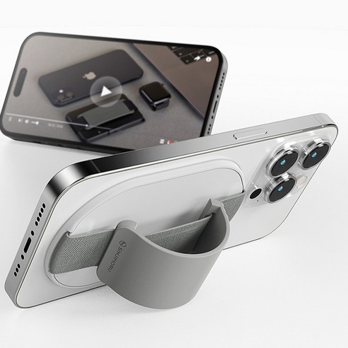 혁신적인 맥세이프 기술과 편안한 인체공학적 설계로 핸드폰을 안정적이고 편안하게 고정하는 신지모루 맥세이프 M 신지그립 거치 핸드폰 스트랩