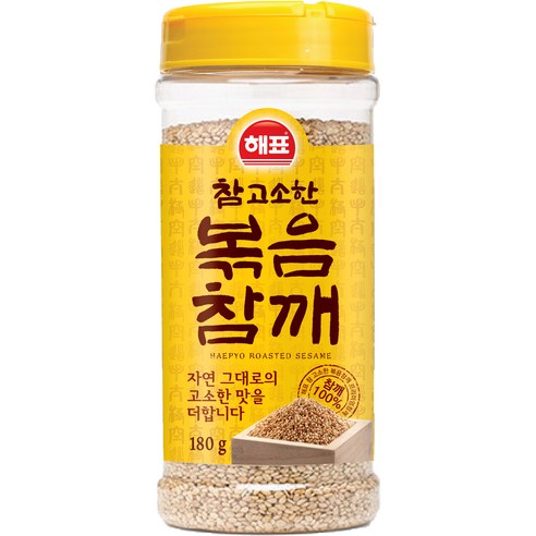 해표 참 고소한 볶음참깨, 180g, 6개