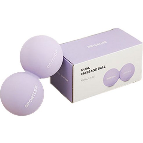 스포틀러 실리콘 듀얼 마사지볼, 패럴라일락, 1개