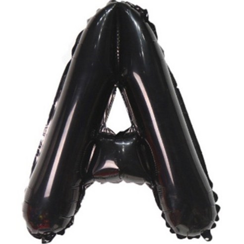 팡파티 레터링 알파벳 풍선 A 40cm, 블랙, 1개