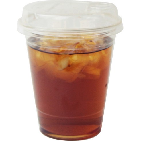 아이엔피 PLA 아이스컵 바디 92.5mm + 드링킹 리드 뚜껑 세트, 410ml, 50개입, 1세트