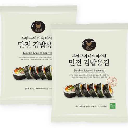 두번 구운 김밥김 10p, 25g, 2개 수산물/건어물 Best Top5