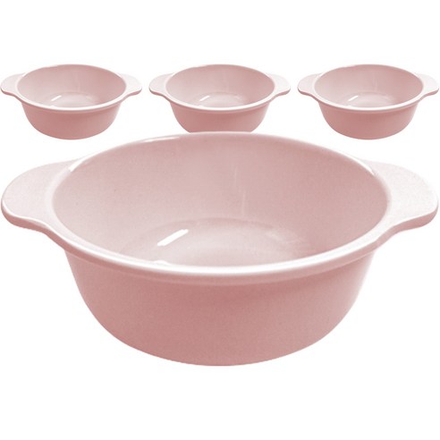 국산 로야 멜라민 이유식볼 11.5cm, 핑크, 4개