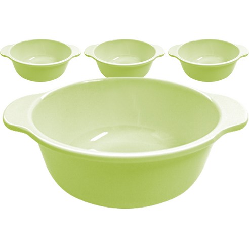국산 로야 멜라민 이유식볼 11.5cm, 연그린, 4개