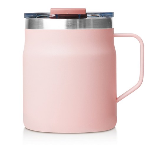 미롬 코니 스텐 머그, 피치핑크, 380ml