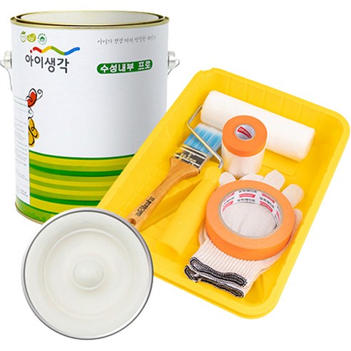 삼화페인트 아이생각 친환경 수성내부 프로 4L 페인트 도구세트, 샌드베이지, 4000ml, 1개