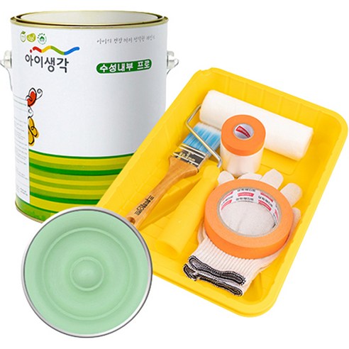 삼화페인트 아이생각 친환경 수성내부 프로 4L 페인트 도구세트, 썸머가든, 4000ml, 1개