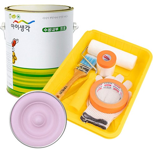 삼화페인트 아이생각 친환경 수성내부 프로 4L 페인트 도구세트, 인디바이올렛, 4000ml, 1개