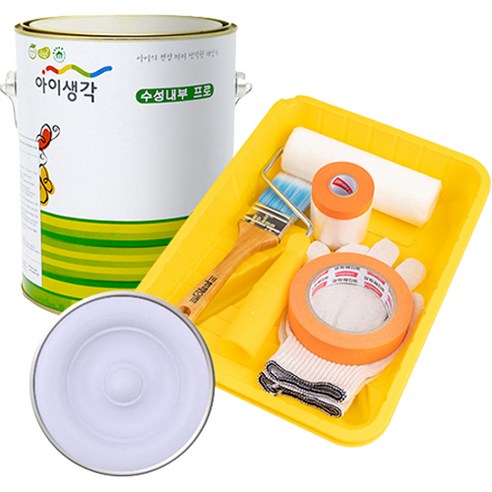 삼화페인트 아이생각 친환경 수성내부 프로 4L 페인트 도구세트, 스윗바이올렛, 4000ml, 1개