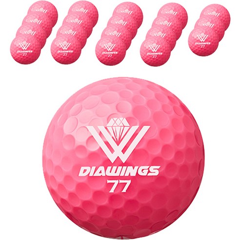 다이아윙스 고반발 비거리 전용 장타 골프공 2피스 M2, 핑크, 20개입, 1개